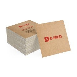 Визитни карти 55/55 мм върху рециклиран картон