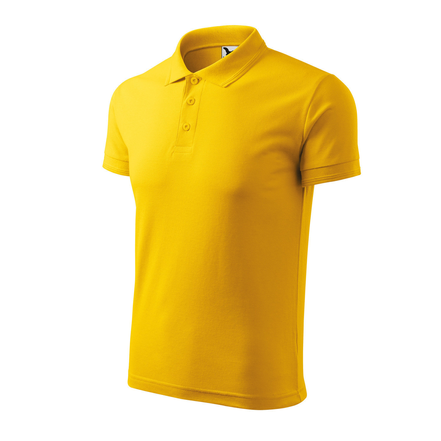 Мъжка тениска с яка, жълта